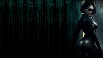 Картинка рисованное кино +мультфильмы матрица девушка