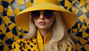 Картинка девушки -+лица +портреты блондинка очки шляпа