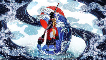 Картинка девушки -+креатив +косплей образ косплей платье наряд кисть волны