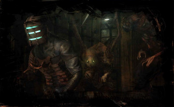 обоя видео игры, dead space, персонаж, маска, монстры