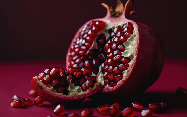 Обои картинки фото еда, гранат, зерна, фрукт