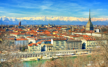 Картинка турин италия города панорамы
