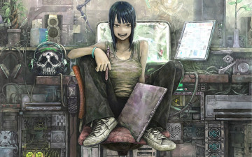 Картинка аниме headphones instrumental