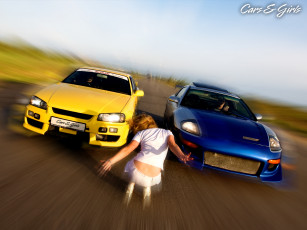 Картинка автомобили авто девушками