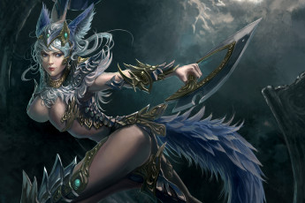 Картинка xiaobotong фэнтези девушки доспехи