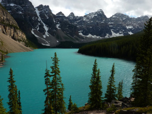 Картинка banff national park alberta canada природа реки озера горы озеро лес