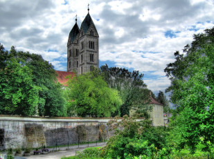 Картинка германия бавария штраубинг города католические соборы костелы аббатства деревья кирха