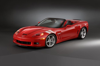 Картинка 2010 chevrolet corvette c6 convertible grand sport автомобили
