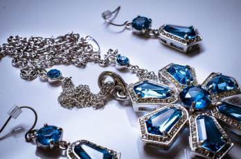 Картинка разное украшения аксессуары веера цветок камни голубой