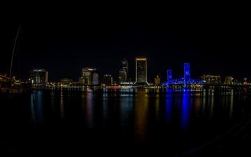 Картинка города огни ночного jacksonville florida usa