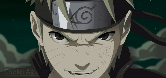 Обои картинки фото аниме, naruto, взгляд, лицо, блондин, узумаки, манга, наруто, ураганные, хроники, парень, улыбка