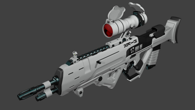 Обои картинки фото оружие, 3d, фон, прицел, автомат