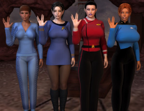 Картинка 3д+графика эльфы+ elves эльфийки взгляд фон жест