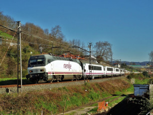 Картинка техника электровозы состав дорога железная рельсы локомотив