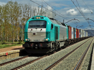 Картинка техника поезда дорога состав локомотив рельсы железная