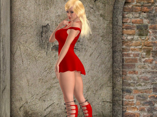 Картинка 3д+графика люди+ people блондинка фон взгляд девушка