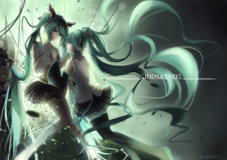 Картинка аниме vocaloid hatsune miku арт девушки