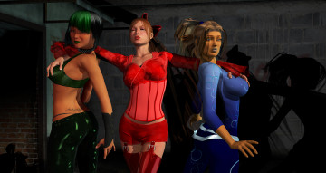 Картинка 3д+графика люди+ people фон взгляд девушки