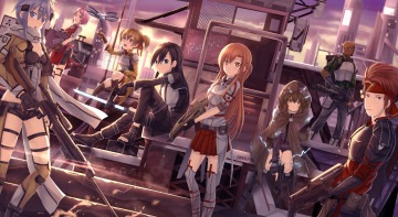 Картинка аниме sword+art+online персонажи shinozaki rika sao shinon andrew gilbert mills sword art online riki-to yuuki asuna kirigaya kazuto ayano keiko gun gale argo tsuboi ryoutarou