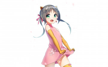 Картинка etotama аниме животные +существа платье лента рога ушки ninnzinn uri-tan арт девочка