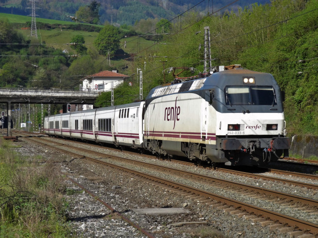 Обои картинки фото техника, поезда, состав, дорога, рельсы, локомотив, железная