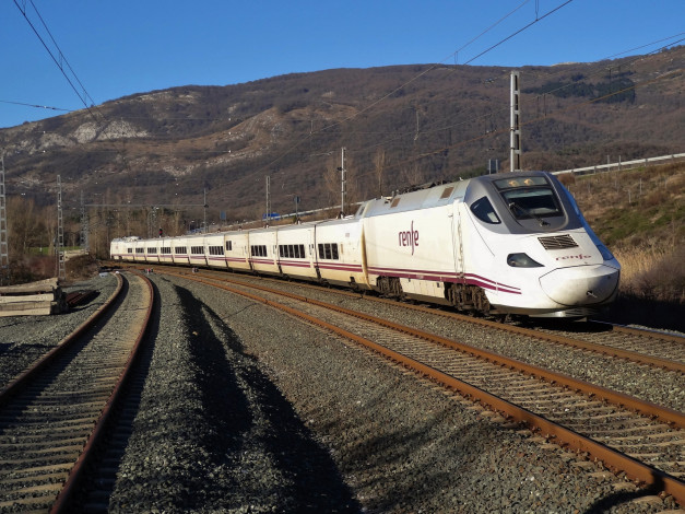 Обои картинки фото техника, поезда, состав, локомотив, рельсы, дорога, железная