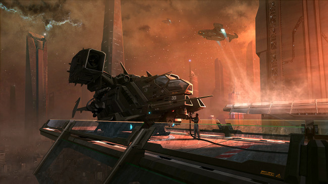 Обои картинки фото фэнтези, космические корабли,  звездолеты,  станции, корабль, станция, космический, будущее