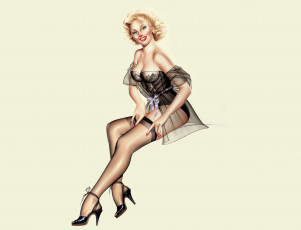 Картинка рисованное люди улыбка взгляд фон девушка