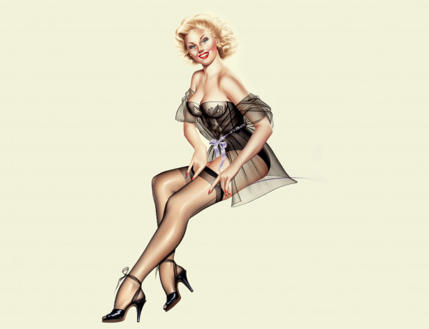 Обои картинки фото рисованное, люди, улыбка, взгляд, фон, девушка