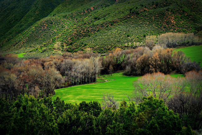 Обои картинки фото природа, горы, долина