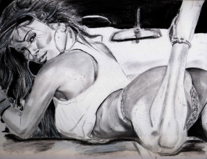 Картинка jessica+buricaga рисованное люди взгляд фон девушка скетч