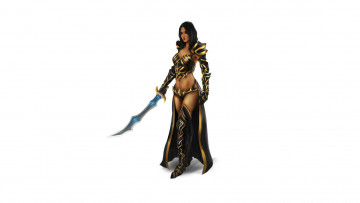 Картинка рисованное комиксы меч униформа фон девушка