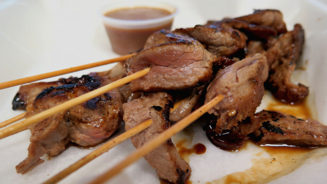 Обои картинки фото еда, шашлык,  барбекю, гарнир, мясо