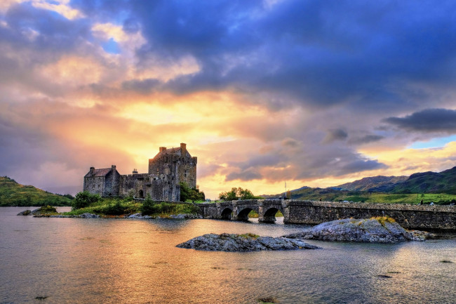 Обои картинки фото eilean donan castle, города, замок эйлен-донан , шотландия, замок