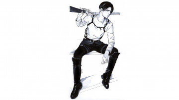 Картинка аниме shingeki+no+kyojin леви