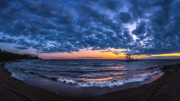 Картинка природа побережье закат море берег