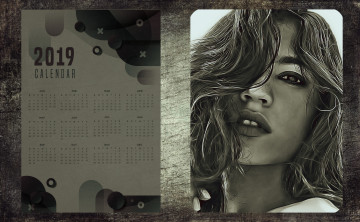 Картинка календари компьютерный+дизайн лицо взгляд девушка