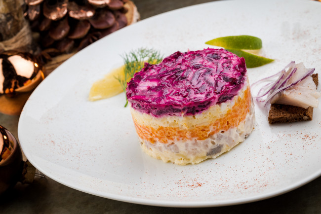 Обои картинки фото еда, салаты,  закуски, шуба