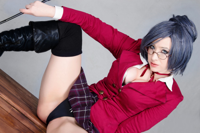 Обои картинки фото разное, cosplay , косплей, взгляд, фон, девушка, kitty honey