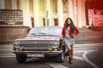 Картинка газ-+24+волга автомобили -авто+с+девушками газ- 24 волга автомобиль седан классика девушка