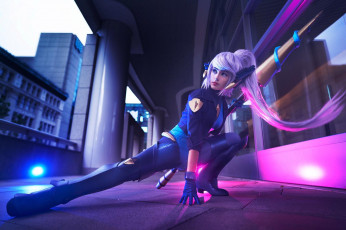 Картинка девушки -+креатив +косплей league of legends нидали город здания zephyrah