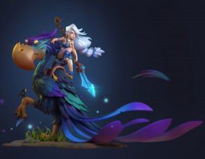 Картинка фэнтези красавицы+и+чудовища девушка оружие птица