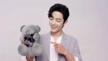 Картинка мужчины xiao+zhan актер жакет мишка игрушка