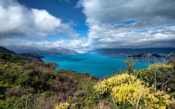 Картинка природа реки озера облака горы озеро