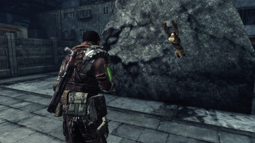 Картинка видео+игры afterfall +insanity человек оружие монстр