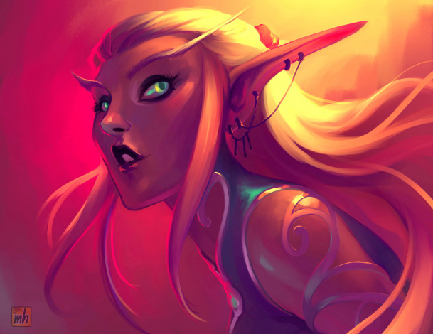 Обои картинки фото видео игры, world of warcraft, эльф