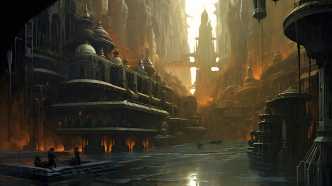 Обои картинки фото фэнтези, иные миры,  иные времена, фантастический, город, будущего