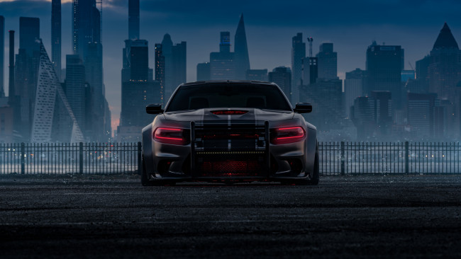 Обои картинки фото автомобили, dodge, charger, hellcat, enforcer, sedan