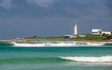 обоя природа, маяки, волны, маяк, небо