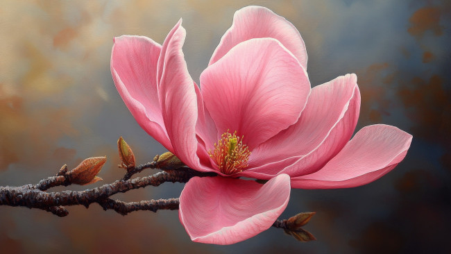 Обои картинки фото рисованное, цветы, магнолия